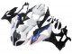 2009-2014 BMW S1000RR Motorcycle Fairings - White Red Blue Glossy Black HP Becker Carbon Canada for Sale