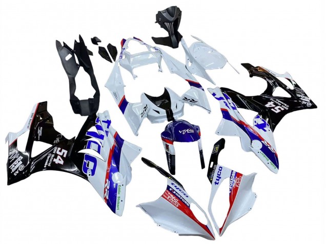 2009-2014 BMW S1000RR Motorcycle Fairings - White Red Blue Black Tyco Canada for Sale