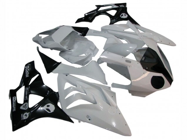 2009-2014 BMW S1000RR Motorcycle Fairings - White Glossy Black Canada for Sale