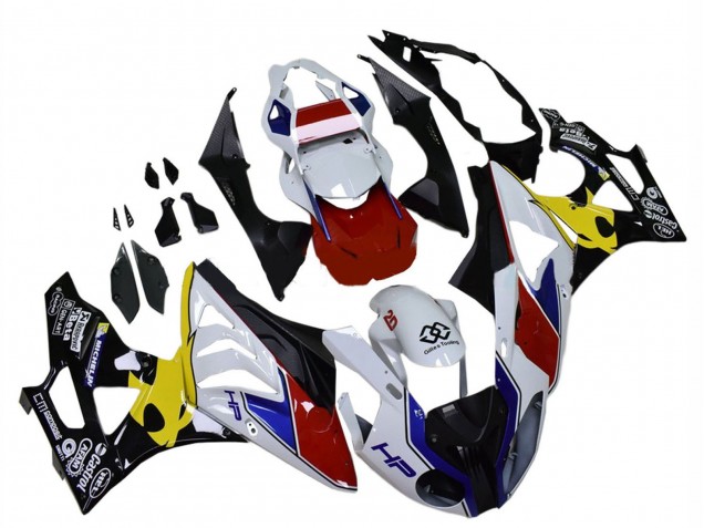 2009-2014 BMW S1000RR Motorcycle Fairings - White Red Yellow Black Castrol Canada for Sale