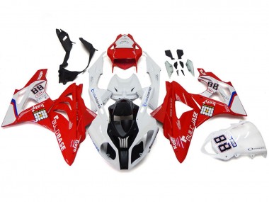 2009-2014 BMW S1000RR Motorcycle Fairings - White Red Canada for Sale