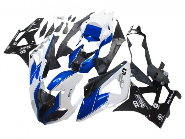 2009-2014 BMW S1000RR Motorcycle Fairings - White Blue Glossy Black Castrol Canada for Sale