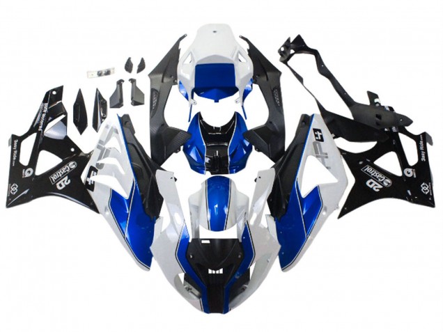 2009-2014 BMW S1000RR Motorcycle Fairings - White Blue Glossy Black Castrol Canada for Sale