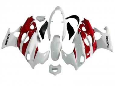2004-2006 Suzuki GSX600F/GSX750F Motorcycle Fairings - White Red Canada for Sale