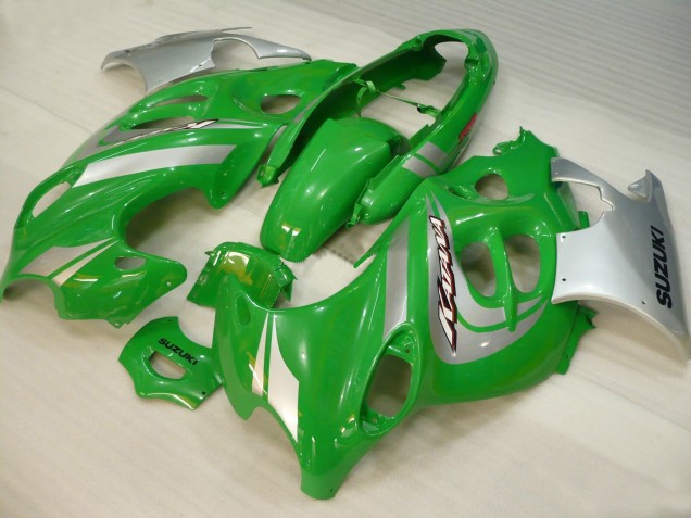 2004-2006 Suzuki GSX600F/GSX750F Motorcycle Fairings - Green Silver Katana Canada for Sale