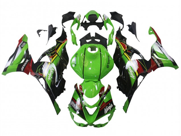 2023-2025 Kawasaki ZX6R Motorcycle Fairings - Green Black Red Yellow Dunlop Canada for Sale