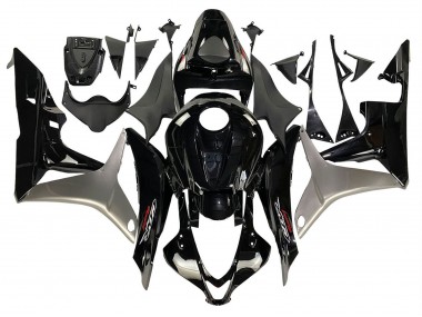 2007-2008 Honda CBR600RR Motorcycle Fairing Kits - Silver Glossy Black Canada for Sale