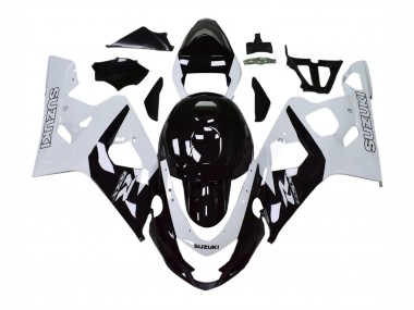 2004-2005 Suzuki GSXR 600 / GSXR 750 Motorcycle Fairings - White Black Canada for Sale