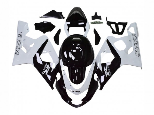 2004-2005 Suzuki GSXR 600 / GSXR 750 Motorcycle Fairings - White Black Canada for Sale