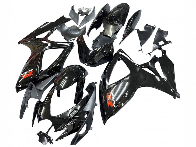 2006-2007 Suzuki GSXR 600 / GSXR 750 Motorcycle Fairings - Glossy Black Silver Red Canada for Sale