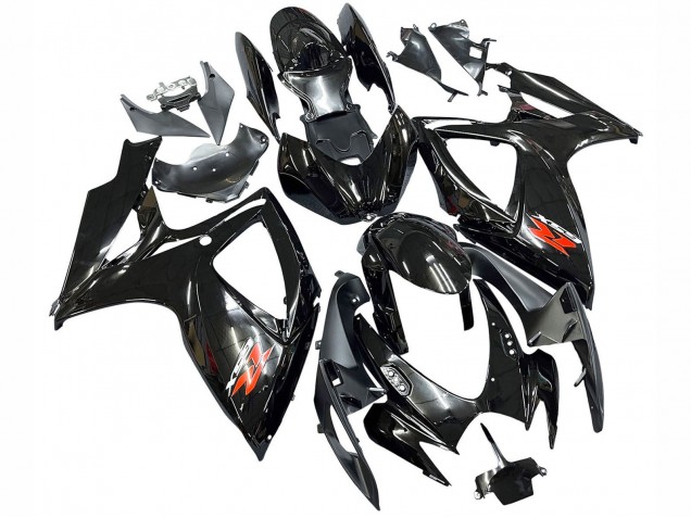 2006-2007 Suzuki GSXR 600 / GSXR 750 Motorcycle Fairings - Glossy Black Silver Red Canada for Sale