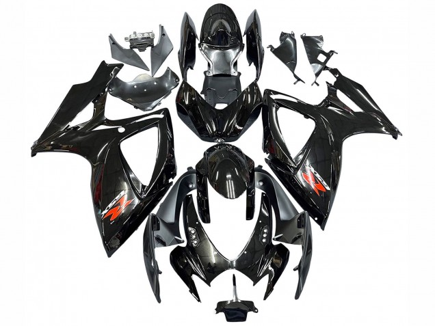 2006-2007 Suzuki GSXR 600 / GSXR 750 Motorcycle Fairings - Glossy Black Silver Red Canada for Sale