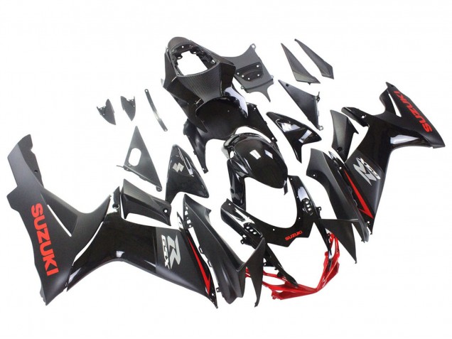 2011-2024 Suzuki GSXR 600 / GSXR 750 Motorcycle Fairings - Black Grey Red Line Canada for Sale