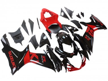 2011-2024 Suzuki GSXR 600 / GSXR 750 Motorcycle Fairing Kits - Red Glossy Black Canada for Sale