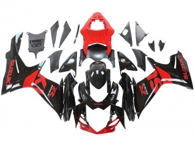 2011-2024 Suzuki GSXR 600 / GSXR 750 Motorcycle Fairing Kits - Red Glossy Black Canada for Sale
