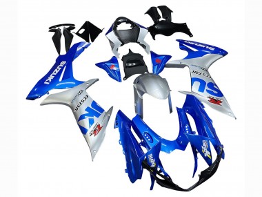 2011-2024 Suzuki GSXR 600 / GSXR 750 Motorcycle Fairings - Blue Silver Ecstar Canada for Sale
