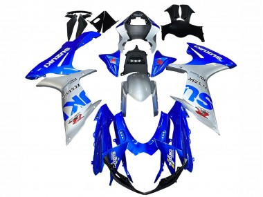 2011-2024 Suzuki GSXR 600 / GSXR 750 Motorcycle Fairings - Blue Silver Ecstar Canada for Sale