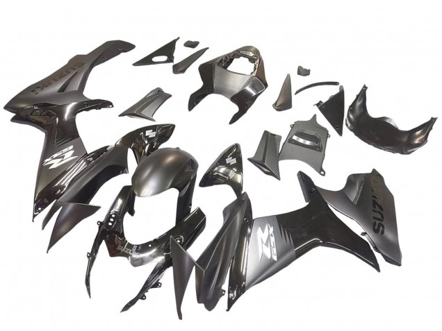 2011-2024 Suzuki GSXR 600 / GSXR 750 Motorcycle Fairings - Matte Black Glossy Black White Decal Canada for Sale