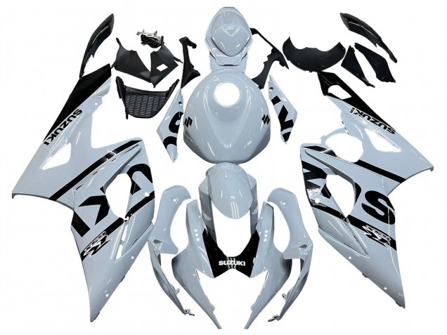 2005-2006 Suzuki GSXR 1000 Motorcycle Fairings - White Black Canada for Sale