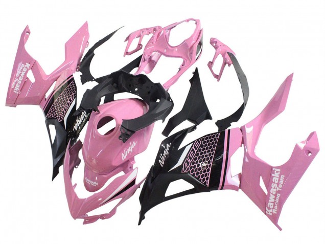 2018-2024 Kawasaki Ninja 400 Motorcycle Fairings - Pink Matte Black Honeycomb Canada for Sale