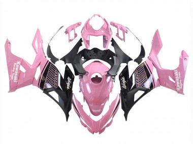 2018-2024 Kawasaki Ninja 400 Motorcycle Fairings - Pink Matte Black Honeycomb Canada for Sale