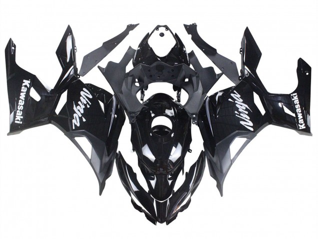 2018-2024 Kawasaki Ninja 400 Motorcycle Fairings - Glossy Black Matte Black White Decals Canada for Sale