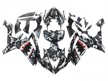 2007-2008 Yamaha YZF 1000 R1 Motorcycle Fairings - Grey White Camouflage Shark Canada for Sale
