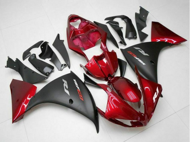 2009-2011 Yamaha YZF 1000 R1 Motorcycle Fairings - Red Matte Black Canada for Sale