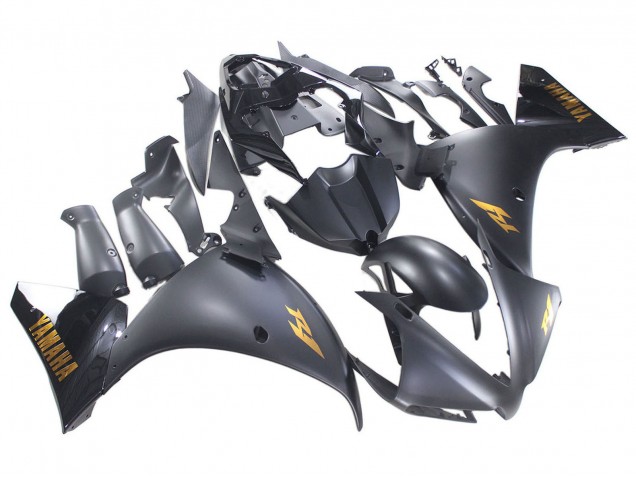 2012-2014 Yamaha YZF 1000 R1 Motorcycle Fairings - Matte Black Gold Decals Canada for Sale