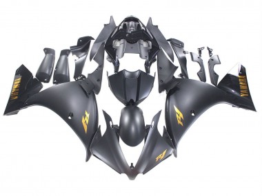 2012-2014 Yamaha YZF 1000 R1 Motorcycle Fairings - Matte Black Gold Decals Canada for Sale