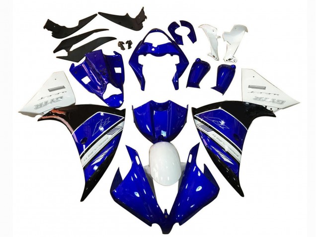 2012-2014 Yamaha YZF 1000 R1 Motorcycle Fairing - White Blue Black Canada for Sale
