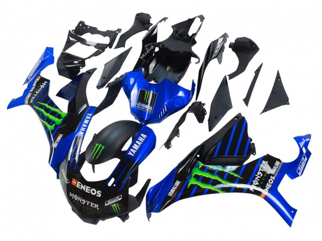 2015-2019 Yamaha YZF 1000 R1 Motorcycle Fairings - Blue Matte Black Green Monster ENEOS Canada for Sale