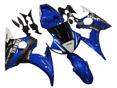 2006-2009 Yamaha YZF R6S Motorcycle Fairings - Blue White Glossy Black Yamalube Canada for Sale