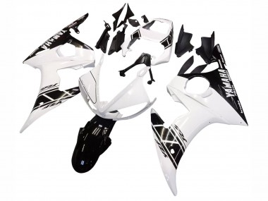 2003-2004 Yamaha YZF R6 Motorcycle Fairing - White Glossy Black Canada for Sale