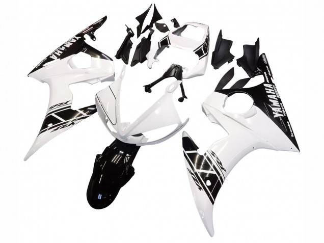 2006-2009 Yamaha YZF R6S Motorcycle Fairings - White Glossy Black Canada for Sale