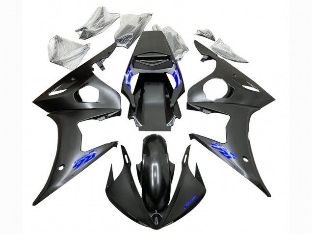 2006-2009 Yamaha YZF R6S Motorcycle Fairings - Matte Black Blue Canada for Sale