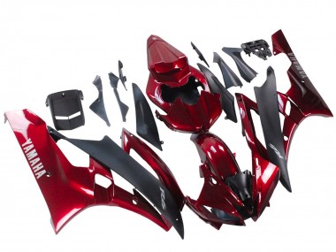 2006-2007 Yamaha YZF 600 R6 Motorcycle Fairing - Red Matte Black Canada for Sale