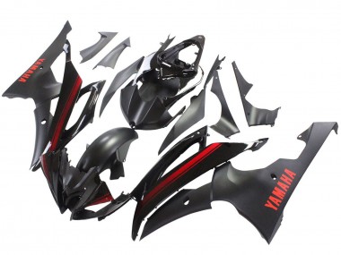2008-2016 Yamaha YZF 600 R6 Motorcycle Fairings - Glossy Black Matte Black Red Stripe Canada for Sale