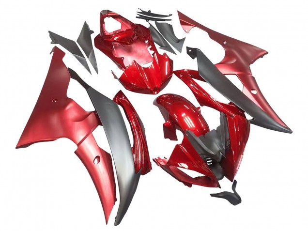 2008-2016 Yamaha YZF 600 R6 Motorcycle Fairings - Red Grey Canada for Sale