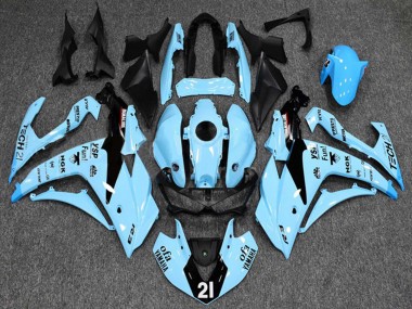 2015-2018 Yamaha YZF R3/R25 Motorcycle Fairings - Light Blue Black Yamalube 21 Canada for Sale