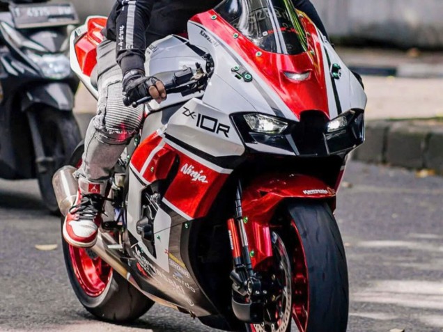 2021-2025 Kawasaki ZX10R Motorcycle Fairings - White Red Black Canada for Sale