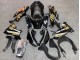 2021-2025 Kawasaki ZX10R Motorcycle Fairings - Glossy Black Gold Elf Snow Canada for Sale