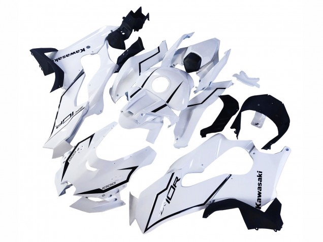 2021-2025 Kawasaki ZX10R Motorcycle Fairings - White Black Canada for Sale