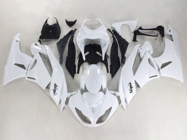 2009-2012 Kawasaki ZX6R Motorcycle Fairings - White Black Ninja Canada for Sale
