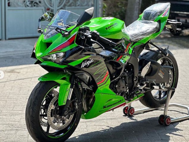 2019-2022 Kawasaki ZX6R Motorcycle Fairings - Green Glossy Black Red Canada for Sale
