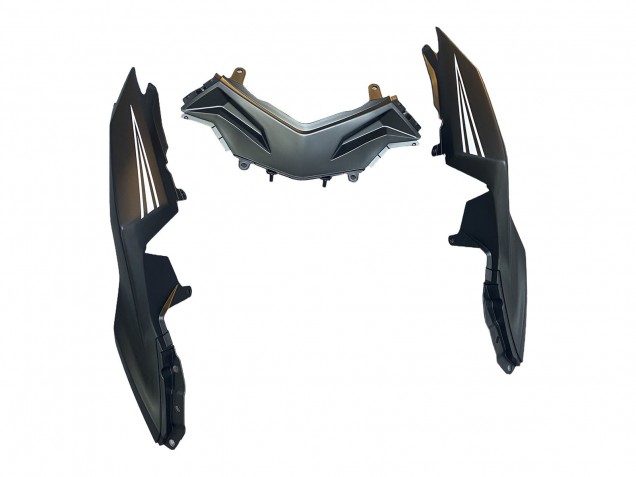 2013-2024 Kawasaki EX300 Motorcycle Fairings - Matte Black White Elf Snow Canada for Sale