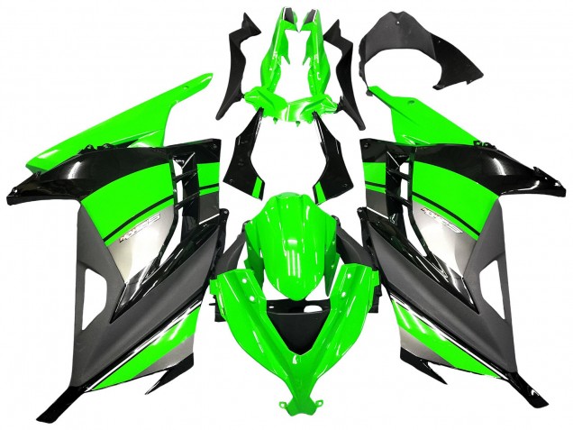2013-2024 Kawasaki EX300 Motorcycle Fairings - Green Silver Black Canada for Sale