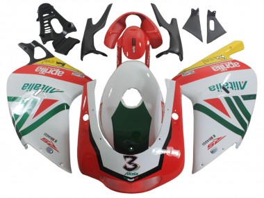 2000-2005 Aprilia RS125 Motorcycle Fairings - White Yellow Green Black Alitalia 3 Canada for Sale