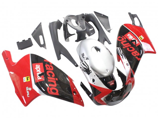 2000-2005 Aprilia RS125 Motorcycle Fairings - Red Black Silver Racing Canada for Sale