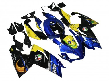 2006-2011 Aprilia RS125 Motorcycle Fairings - Blue Yellow Black Shark Canada for Sale